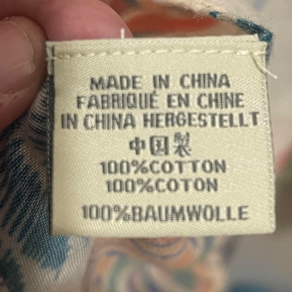 NWT JC Sunny Printed Woven 100% Cotton Lightweight Kimono OS - Picture 7 of 9